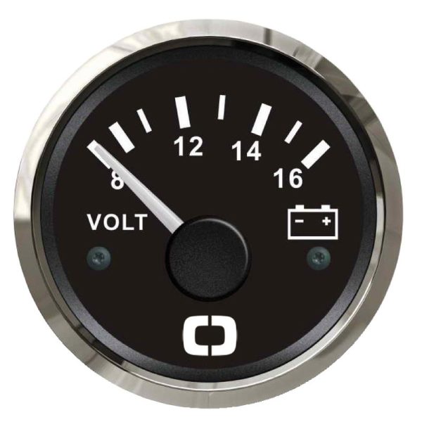 Βολτόμετρο 52mm Μαύρο Inox Osculati