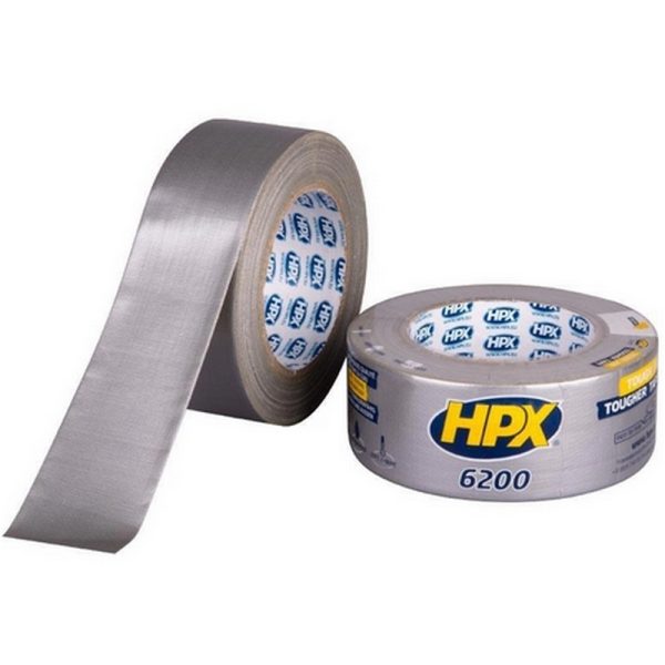 Silver Fabric Tape HPX 6200 48mm x 25mm