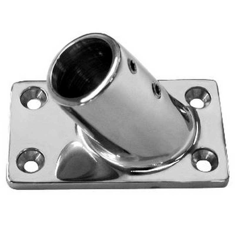 Βάση Ρελίου Με Ορθογώνια Βάση Inox 22mm 60°
