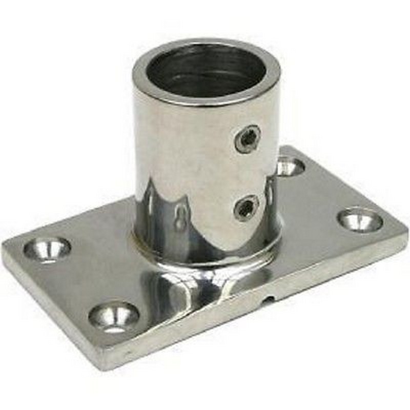 Βάση Ρελίου Με Ορθογώνια Βάση Inox 22mm 90°