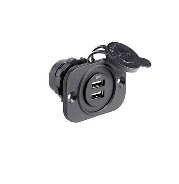 Χωνευτή Πρίζα Φορτιστής Με 2 Usb 1x1A 1x2.1A