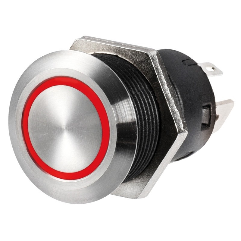 Διακόπτης On-Off Inox Με Led