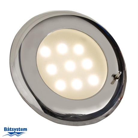 Πλαφονιέρα Χρωμίου 80mm Mε 9Led