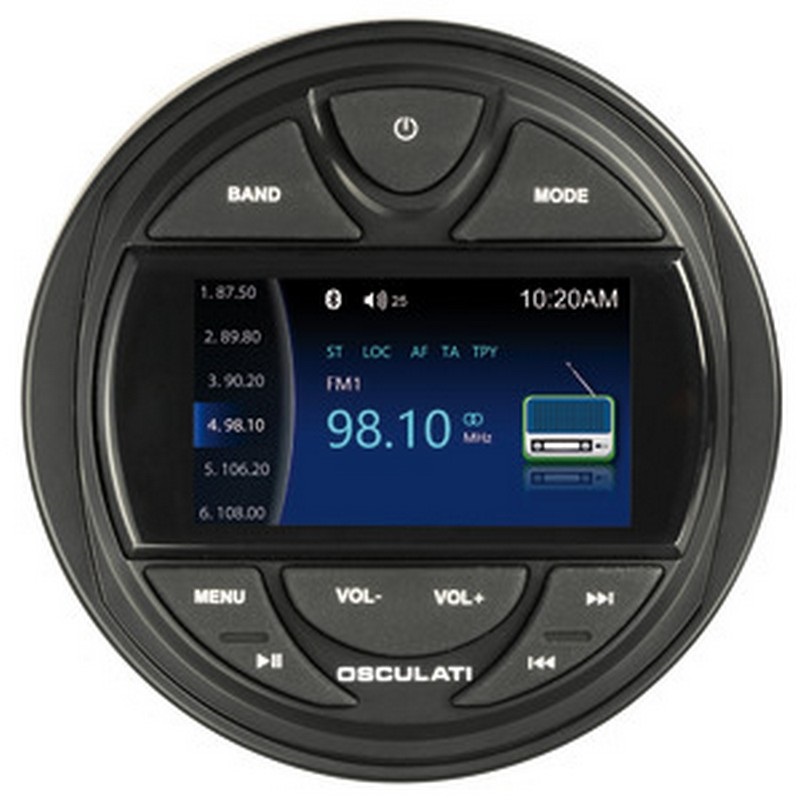 Αδιάβροχο Ραδιόφωνο Osculati 3'' TFT SCreen Remote Controller DAB+ 29.530.02