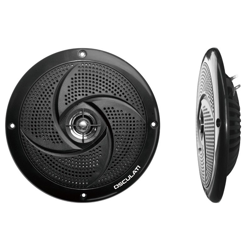 Ζεύγος Αδιάβροχα Ηχεία 6.5'' Ultra Slim 120W Osculati Μαύρα