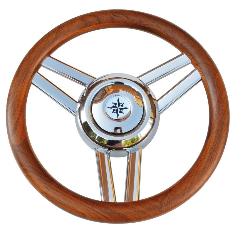 Τιμόνι Σκάφους Teak Savoretti Armando 350mm