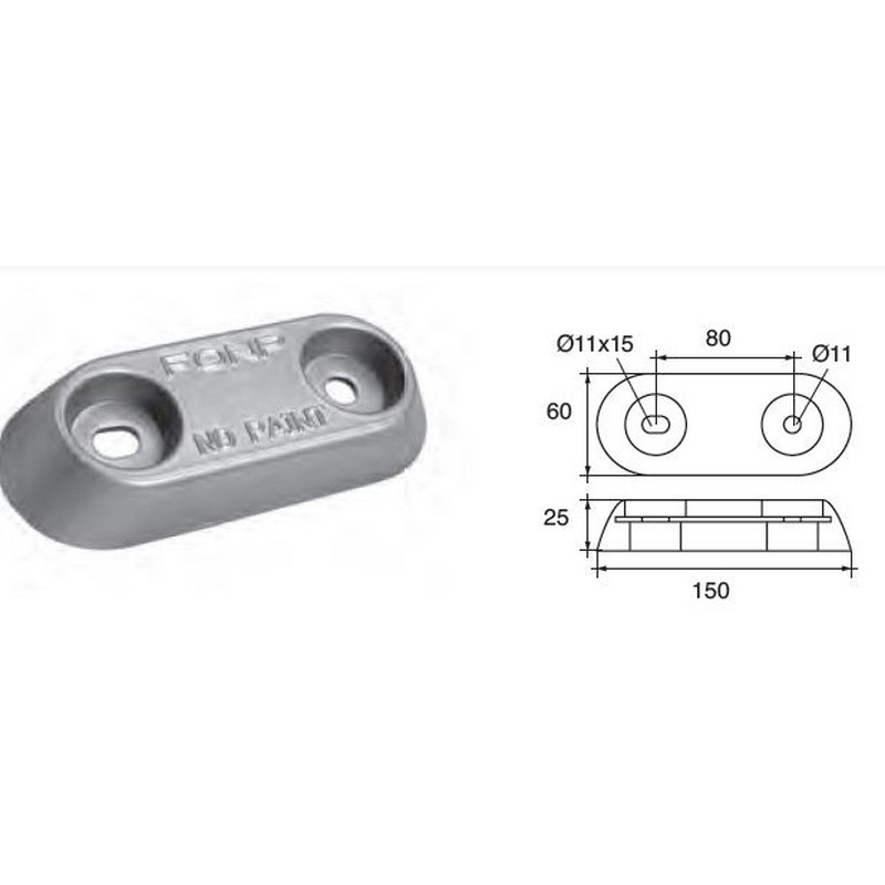 Ανόδιο Vetus 1Kg. Polipodio Italy