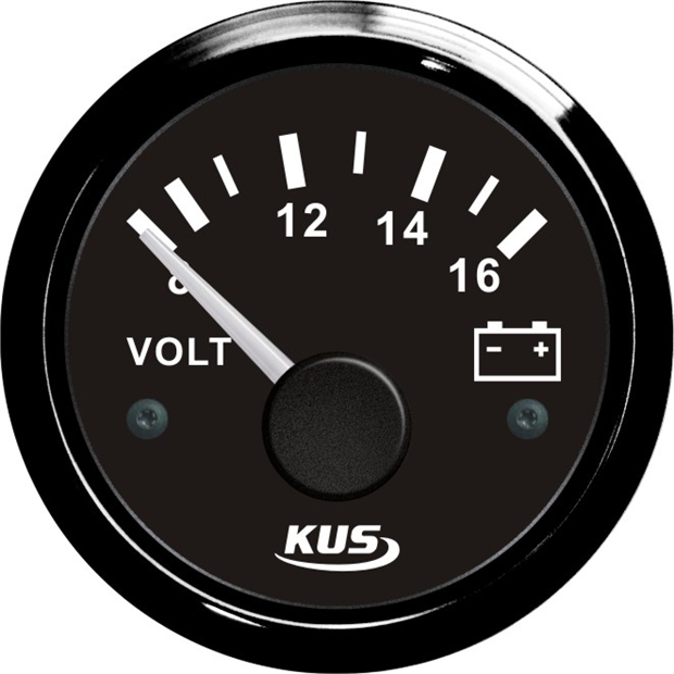 Βολτόμετρο 52mm Μαύρο Inox Osculati