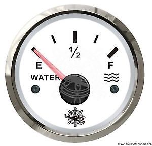 Όργανο Μέτρησης Νερού 52mm Λευκό Inox Osculati