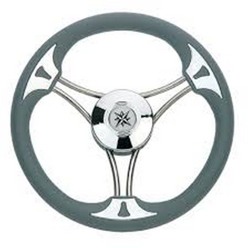 Τιμόνι Σκάφους Inox Sport Με Γκρι Πολυουρεθάνη Φ35cm  Savoretti Armando