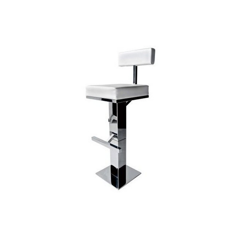 Τετράγωνο Σκαμπό Μπαρ ATEP-STAINLESS STEEL BAR STOOL, HANDMADE IN ITALY