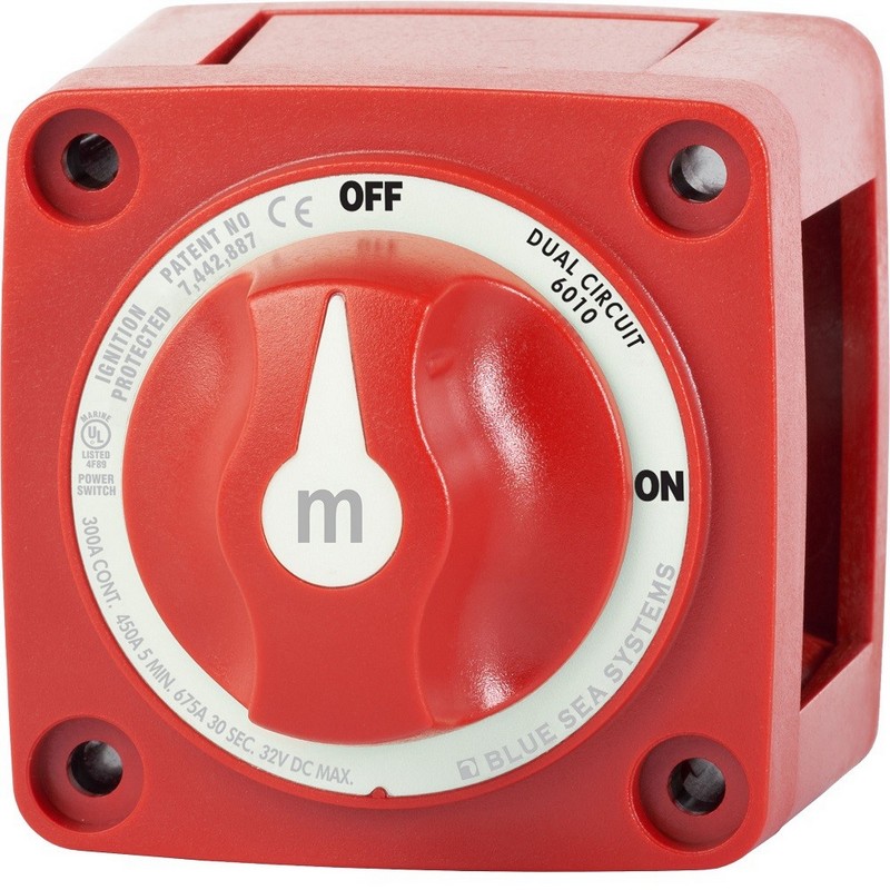 Διακόπτης Μπαταρίας Blue Sea Mini Systems 6010 M Series Selector Battery Switch 300A-500A
