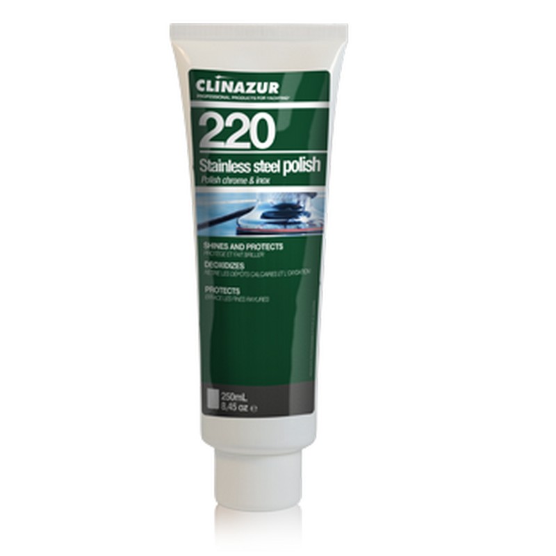Αλοιφή Μετάλλων CLINAZUR 220 CHROME & STAINLESS METAL POLISH 250ML
