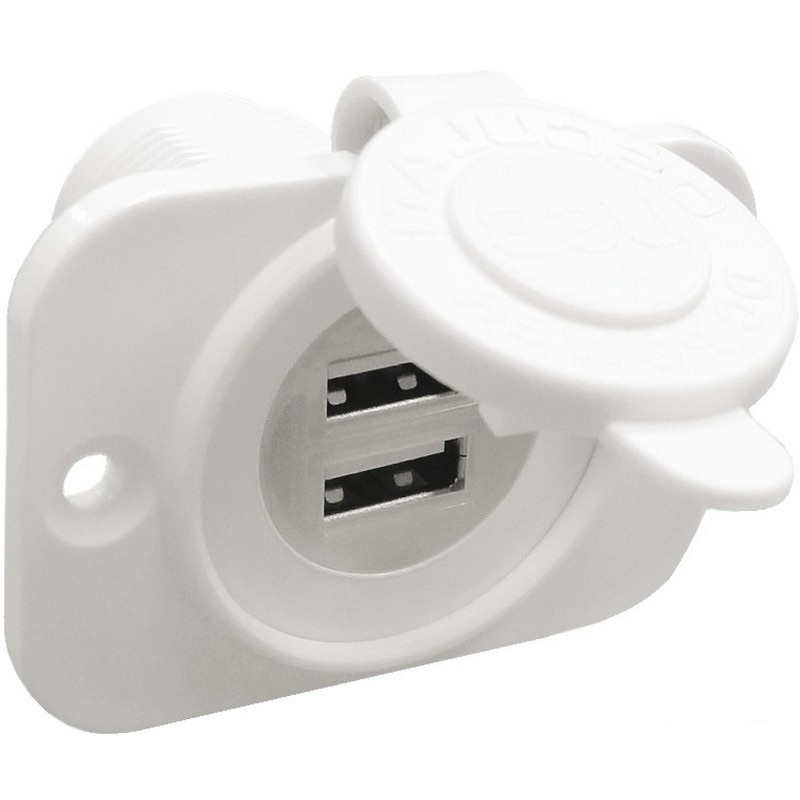 ΔΙΠΛΑ ΘΥΡΑ USB ΛΕΥΚΗ 2.1Α OSCULATI