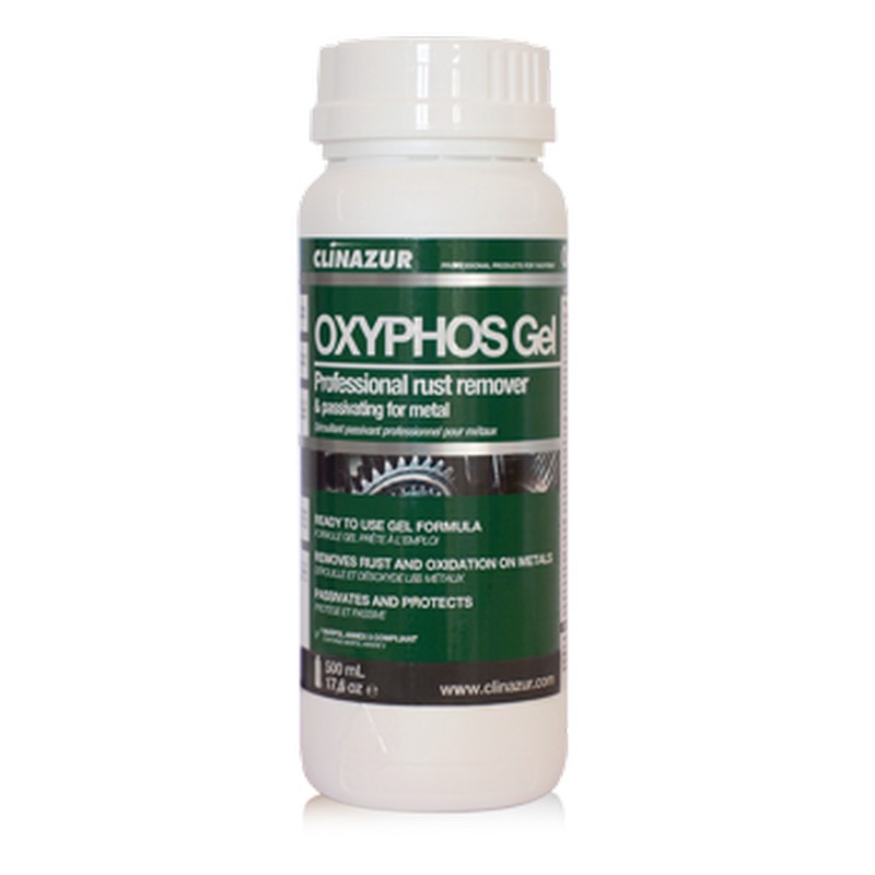 CLINAZUR OXYPHOS GEL RUST REMOVER FOR METALS για αφαίρεση Σκουριάς 500ml