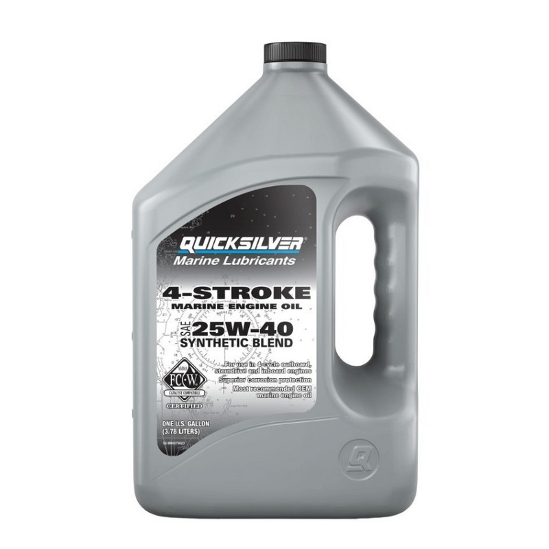 Λάδι Τετράχρονης Μηχανής Quicksilver 25W40 Synthetic 4Lt