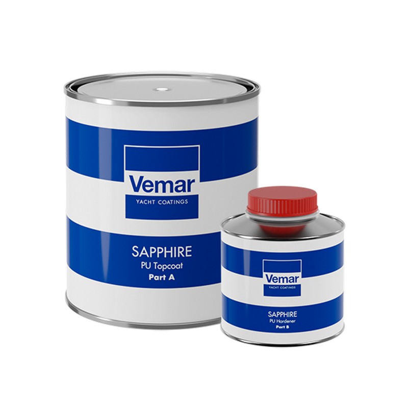 ΧΡΩΜΑ ΠΟΛΥΟΥΡΕΘΑΝΗΣ 2 ΣΥΣΤΑΤΙΚΩΝ  A+B SAPPHIRE TOP COAT OYSTER WHITE 1433 700ml