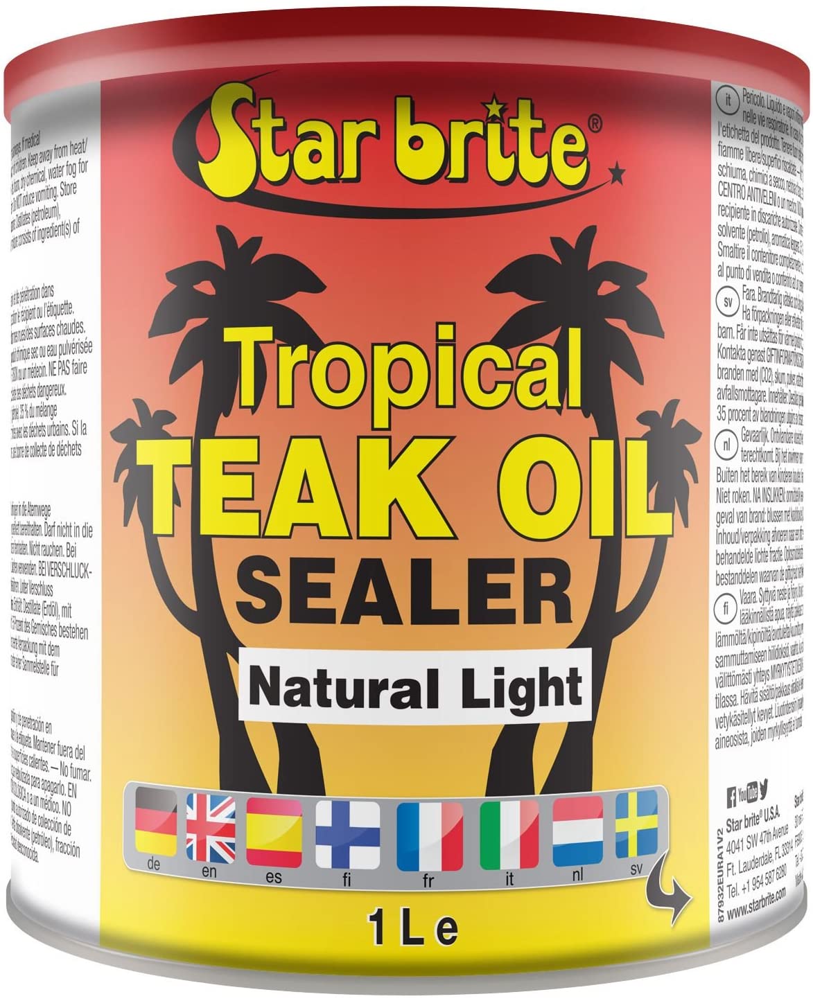 Tropical Teak Oil Sealer Star Brite Natural Light 946ml