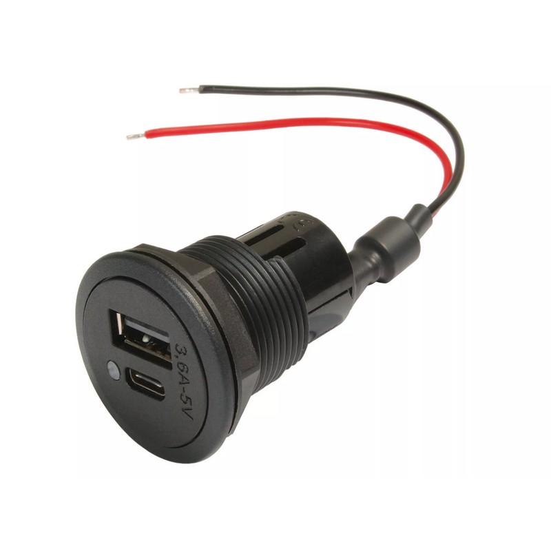 ΧΩΝΕΥΤΗ ΠΡΙΖΑ ΦΟΡΤΙΣΤΗΣ ΜΕ 2 USB -C/A 12-24V