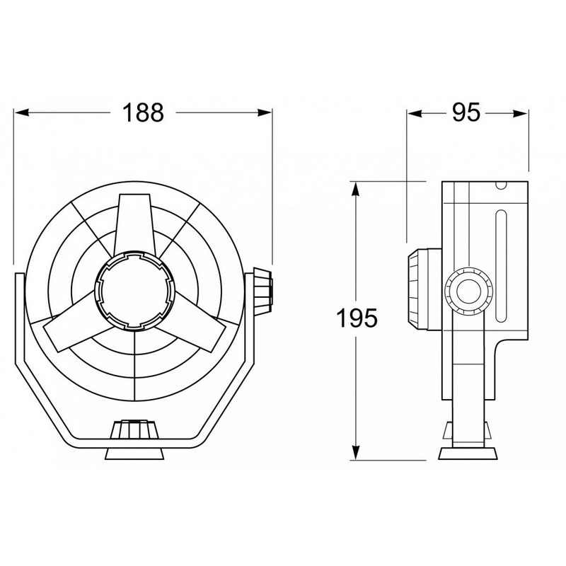 Ανεμιστήρας Hella Marine 2 Speed Turbo - 12V Λευκός