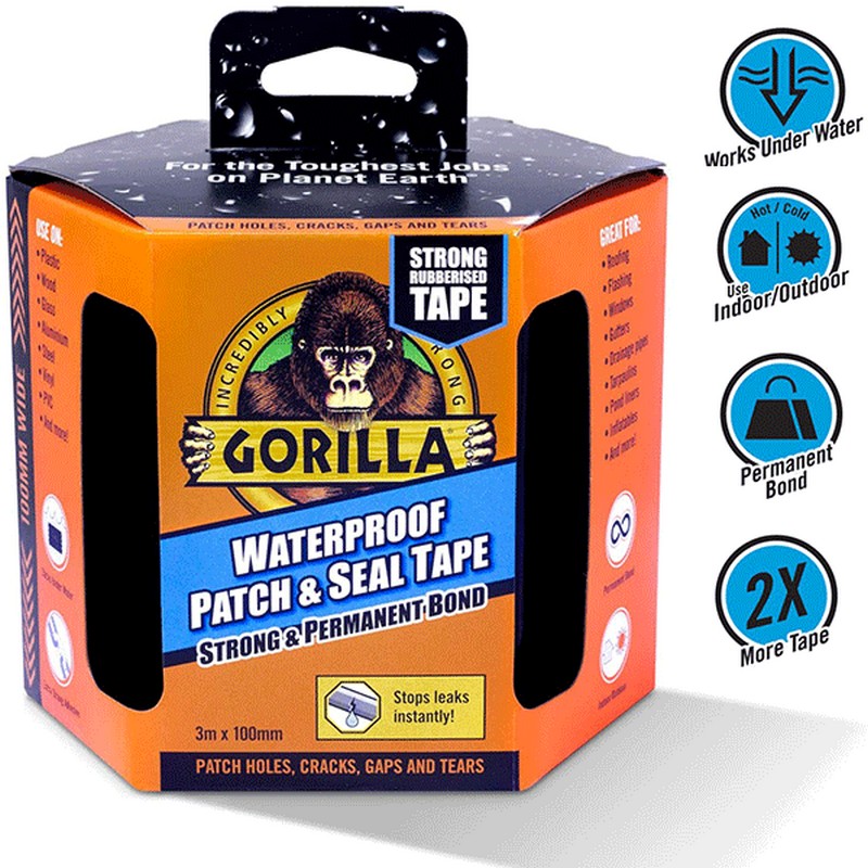 Ταινία στεγανωποίησης Gorilla Μαύρη 10cm x 3m 