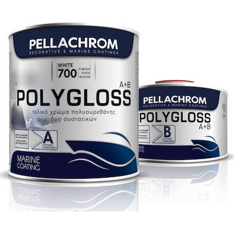 ΧΡΩΜΑ ΠΟΛΥΟΥΡΕΘΑΝΗΣ ΔΥΟ ΣΥΣΤΑΤΙΚΩΝ PELLACHROM POLYGLOSS 700 WHITE A+B 2.5Lt