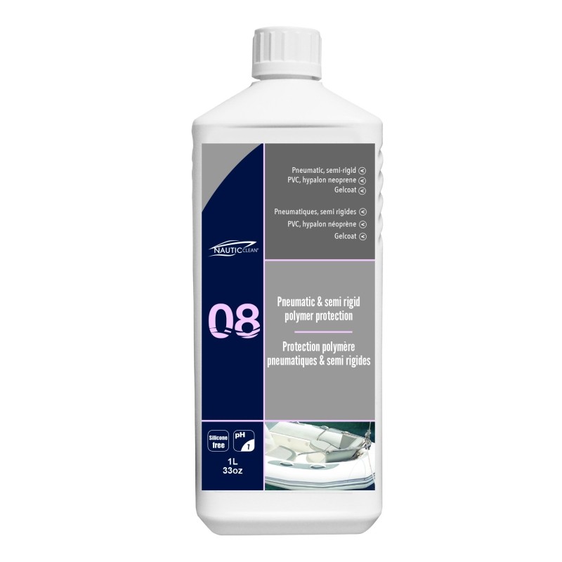 Συντηρητικό Φουσκωτών PVC-Neoprene Nautic Clean 08 Pneumatic & Semi Rigid Protection 1Lt