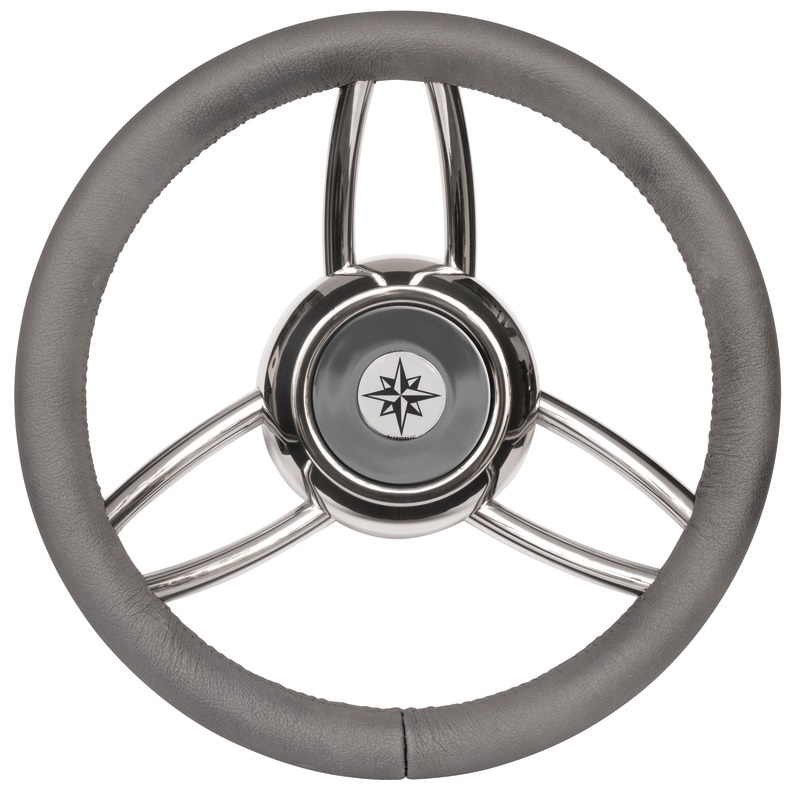 Τιμόνι Σκάφους Inox Sport Με Γκρι Πολυουρεθάνη Φ35cm Savoretti Armando