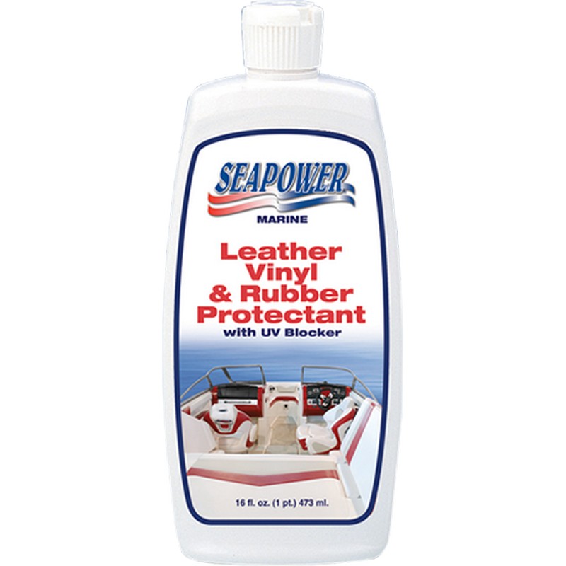 Κρέμα για Δέρματα, Καουτσούκ Με UV Blocker Sea Power Leather&Vinyl 473ml Made In Usa