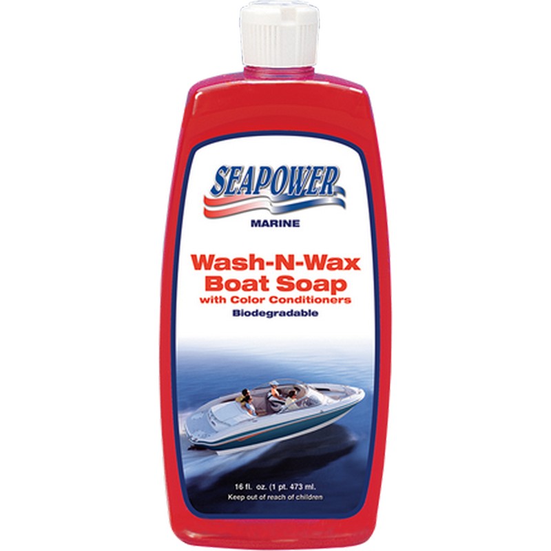 Σαμπουάν Με Κερί 473ml-3.78lt Sea Power Wash Wax Soap Made in Usa
