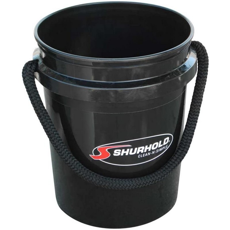 Κουβάς 19 Λίτρων Με Λαβή Σχοινί Shurhold 2452 Black 5 Gallon Bucket with Black Rope Handle