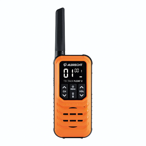 Walkie Talkie Albrecht Float Ζεύγος PMR 446 Αδιάβροχο Με Βαλιτσάκι