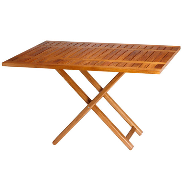 Ορθογώνιο Πτυσσόμενο Τραπέζι Marine Business Teak Table 120×80 Εκ