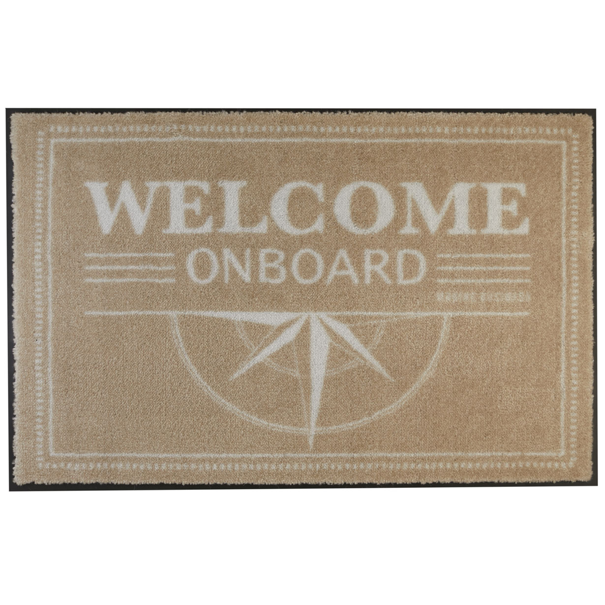 Χαλάκι Welcome On Board Μπεζ Marine Business 75x50cm