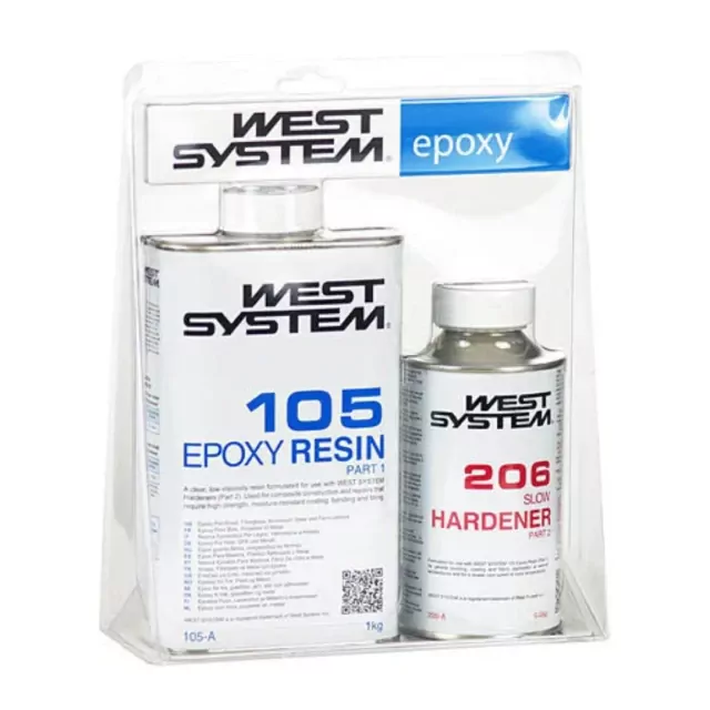 West Systems Σετ Εποξ. Ρητίνης με Κατάλύτη 105/206, 1,2kg