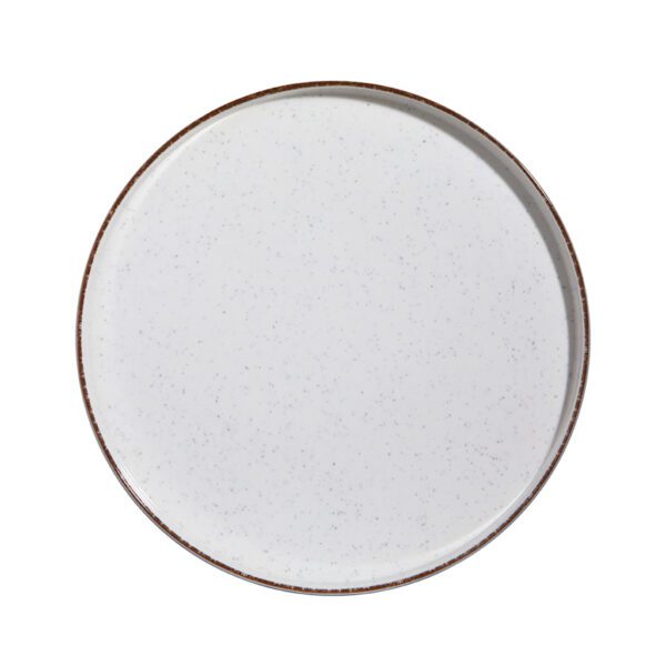 Maldivas  Ivory Flat Melamine Plate, Set 6 U