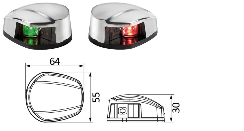 Nemo Led Navigation Lights Set 12V Inox