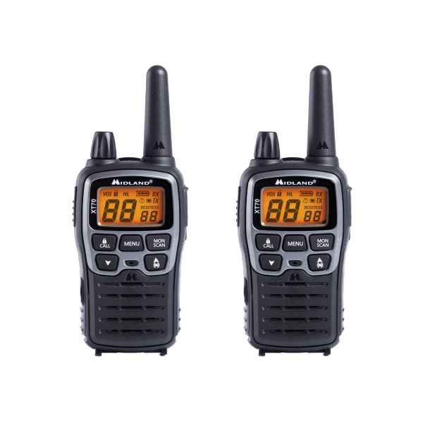Midland XT70 Portable Two-Way Radio (Pair) - Grey